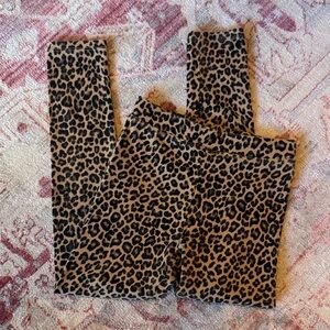 Crewcuts Leopard Print Kids Leggings - Black and Tan